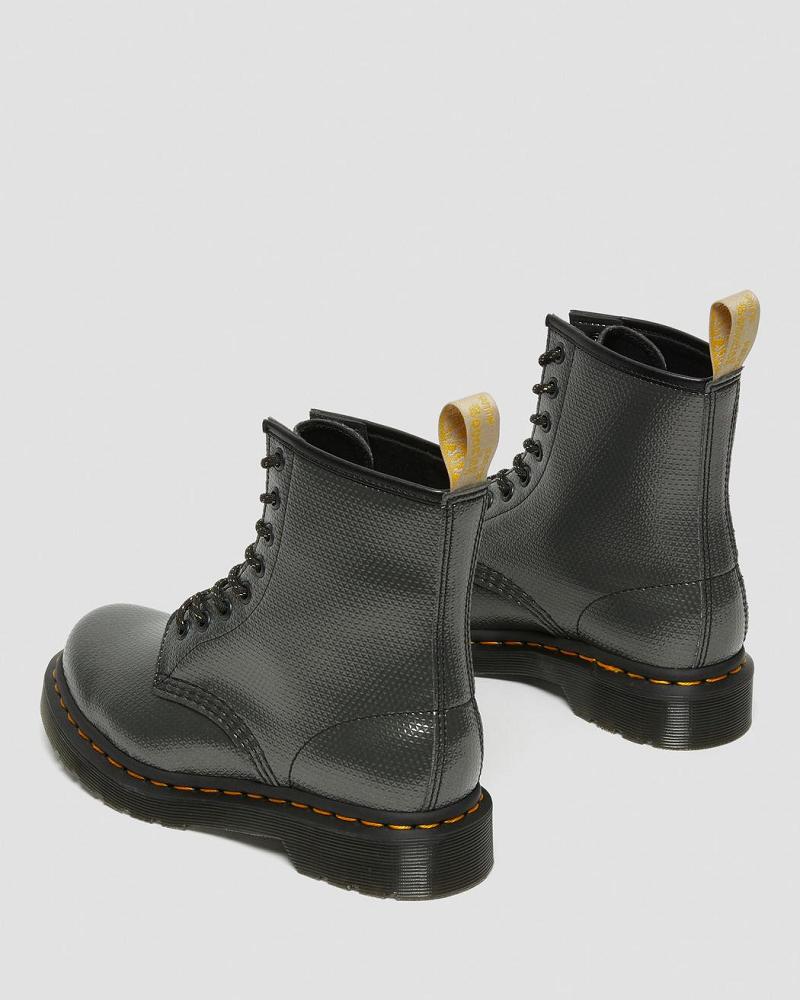 Dr Martens Vegan 1460 Metallic Emboss Veterlaarzen Dames Grijs | NL 555RVD